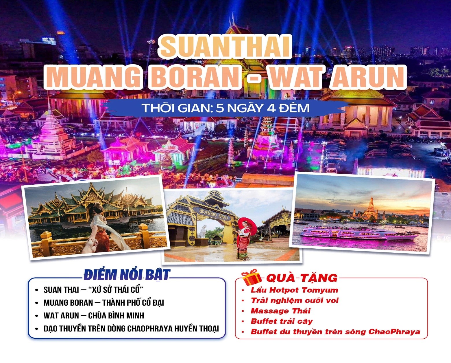TOUR THÁI LAN BANGKOK - PATTAYA - SUAN THAI 5N4Đ TOUR THÁI LAN BANGKOK - PATTAYA - SUAN THAI 5N4Đ