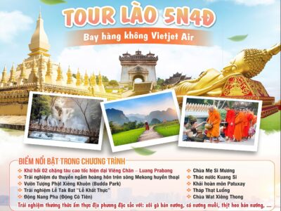 VIÊNG CHĂN - VANG VIÊNG - LUANG PRABANG 5N4Đ