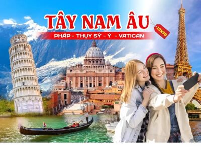 PHÁP – THUỴ SỸ – Ý – VATICAN 10N9Đ